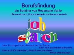 Webinar: Berufsfindung