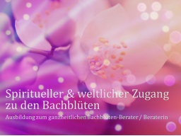 Webinar: Teil 4 von 8 ❧ Ausbildung zur/zum ganzheitl. Bachblüten-BeraterIn, inkl. Flower-Reiki, Abschlussprüfung, Skripte, Aufzeichnungen
