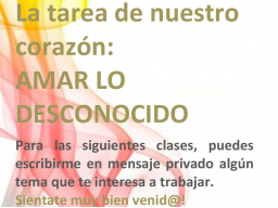 Webinar: Clase Online gratis: AMAR LO DESCONOCIDO