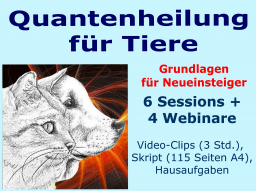 Webinar: Quantenheilung für Tiere - Grundlagen für NEUEINSTEIGER