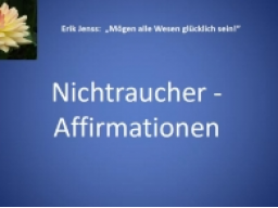Webinar: Nichtraucher - Affirmationen