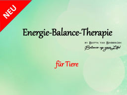 Webinar: !! SONDERANGEBOT !! Energie-Balance-Therapie-Sitzung TIER-SPEZIAL
